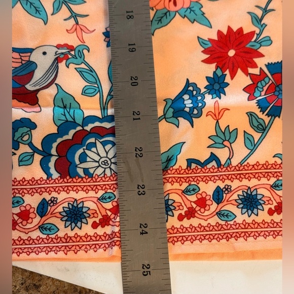 NWOT Women’s Boho Style Long Bell Sleeves Size Small Casual Blouse Orange - Picture 10 of 13